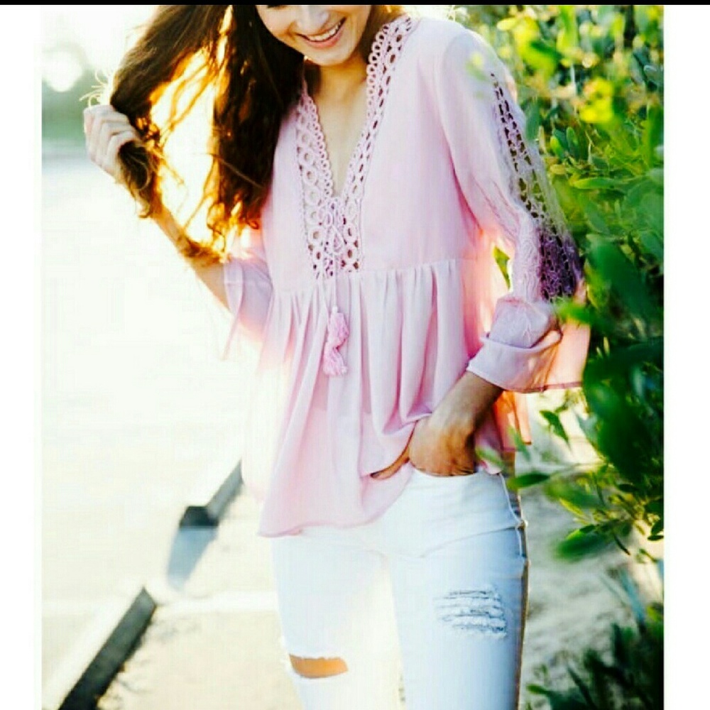 💕ONE LEFT💕SPRING17 Pink Blouse