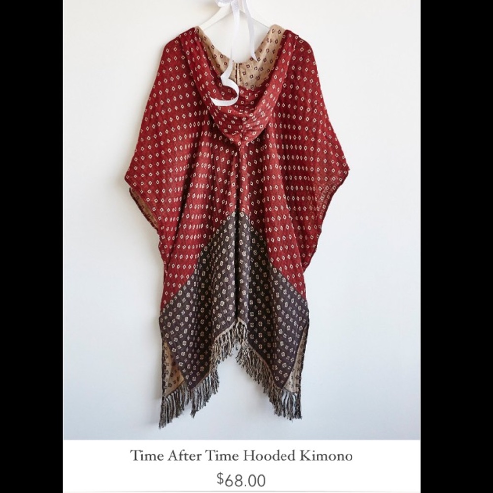Free people | Time after time hooded kimono | NWT