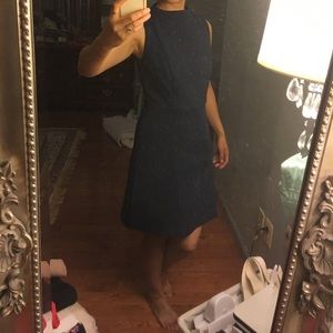 Loft navy blue dress