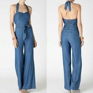 ANTHROPOLOGIE . Elevenses denim jumpsuit . 2