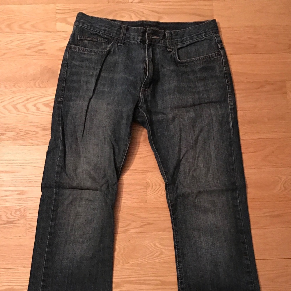 Calvin Klein dark boot cut jeans men's 31