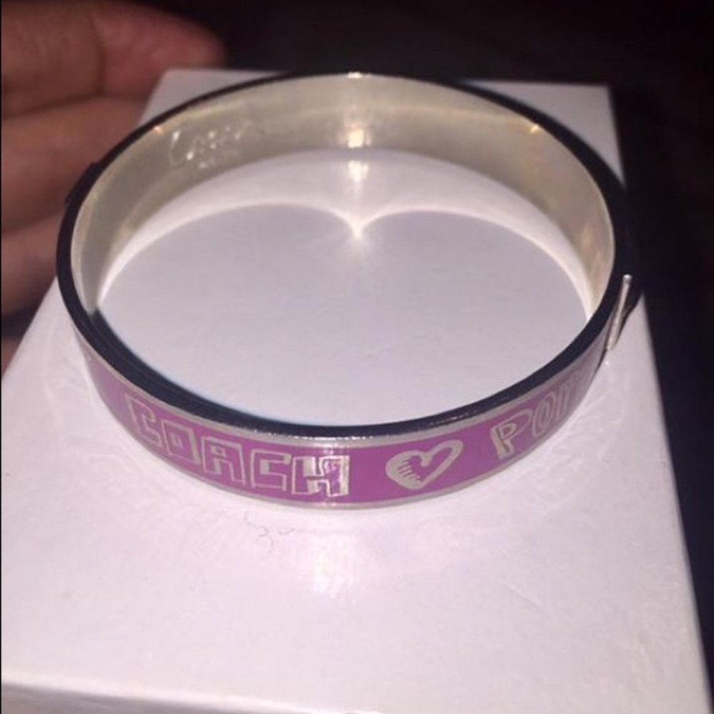 Purple Coach Poppy Bangle Bracelet