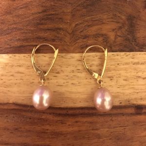 fresh water pearl drop earrings