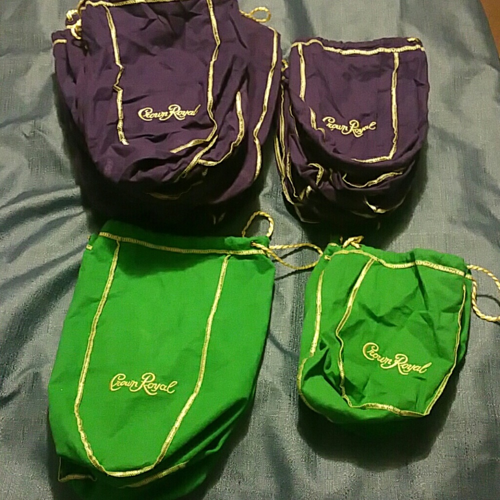 Crown royal bags lg & sm