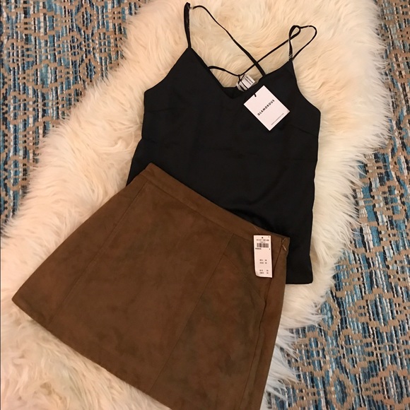 Abercrombie & Fitch Dresses & Skirts - Abercrombie Brown Faux Suede Mini - Size 4