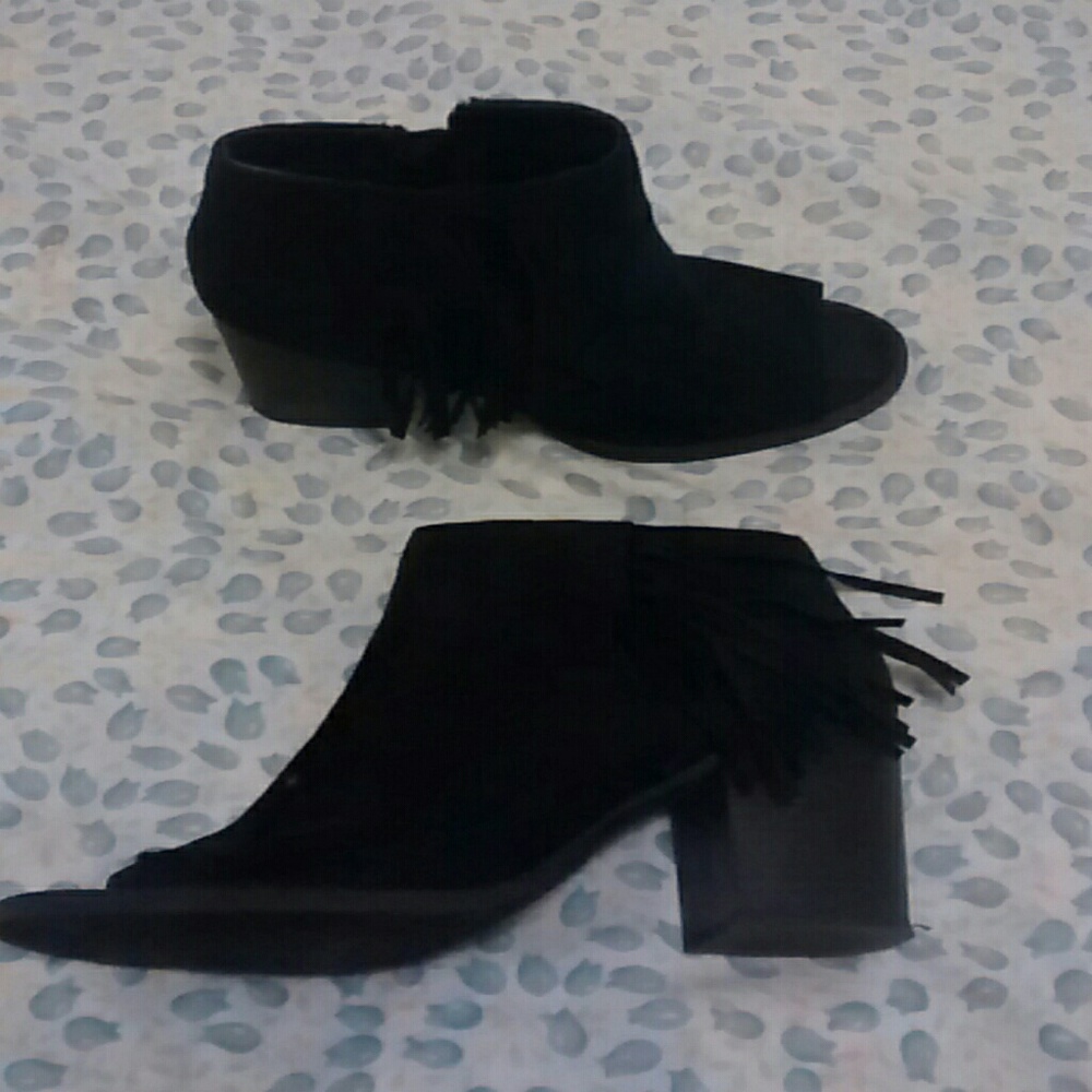 Soda open toed boots