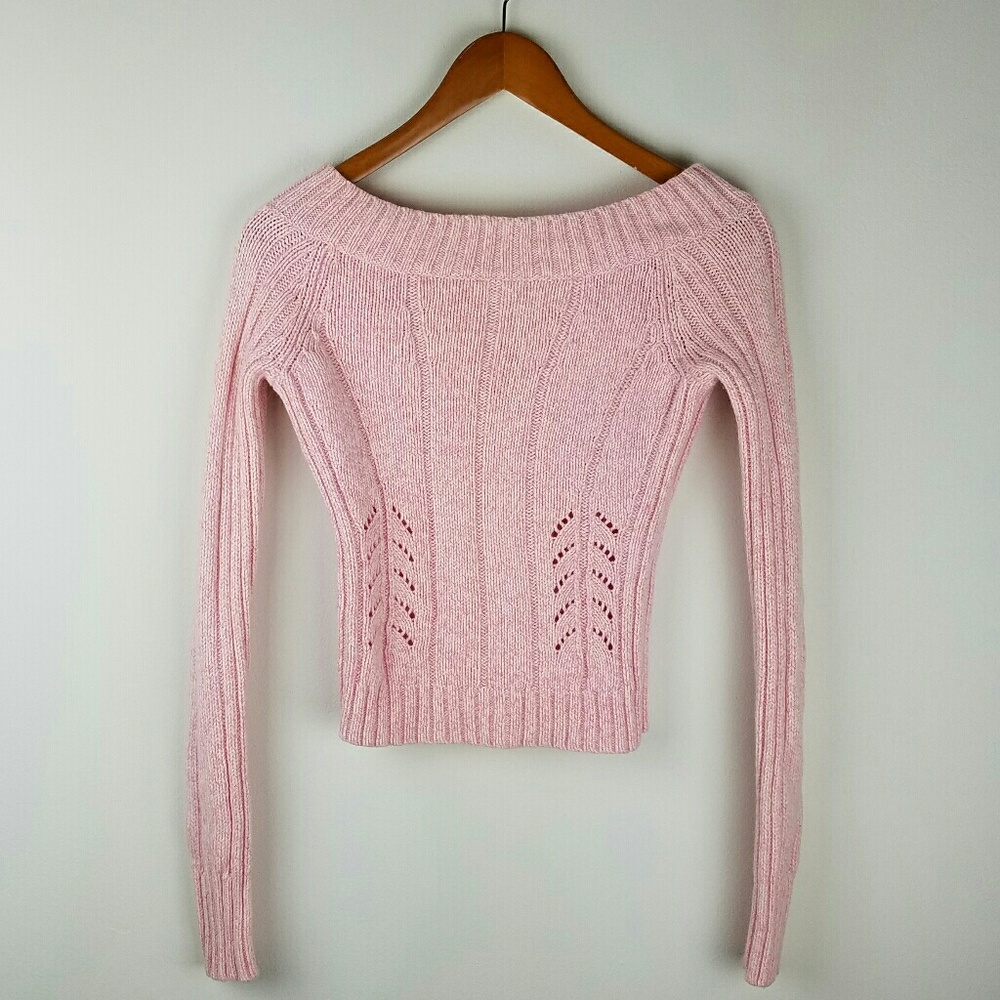 EXPRESS Light Pink Knit Boat Neck Sweater NWOT