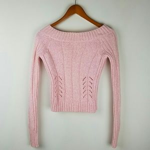 EXPRESS Light Pink Knit Boat Neck Sweater NWOT