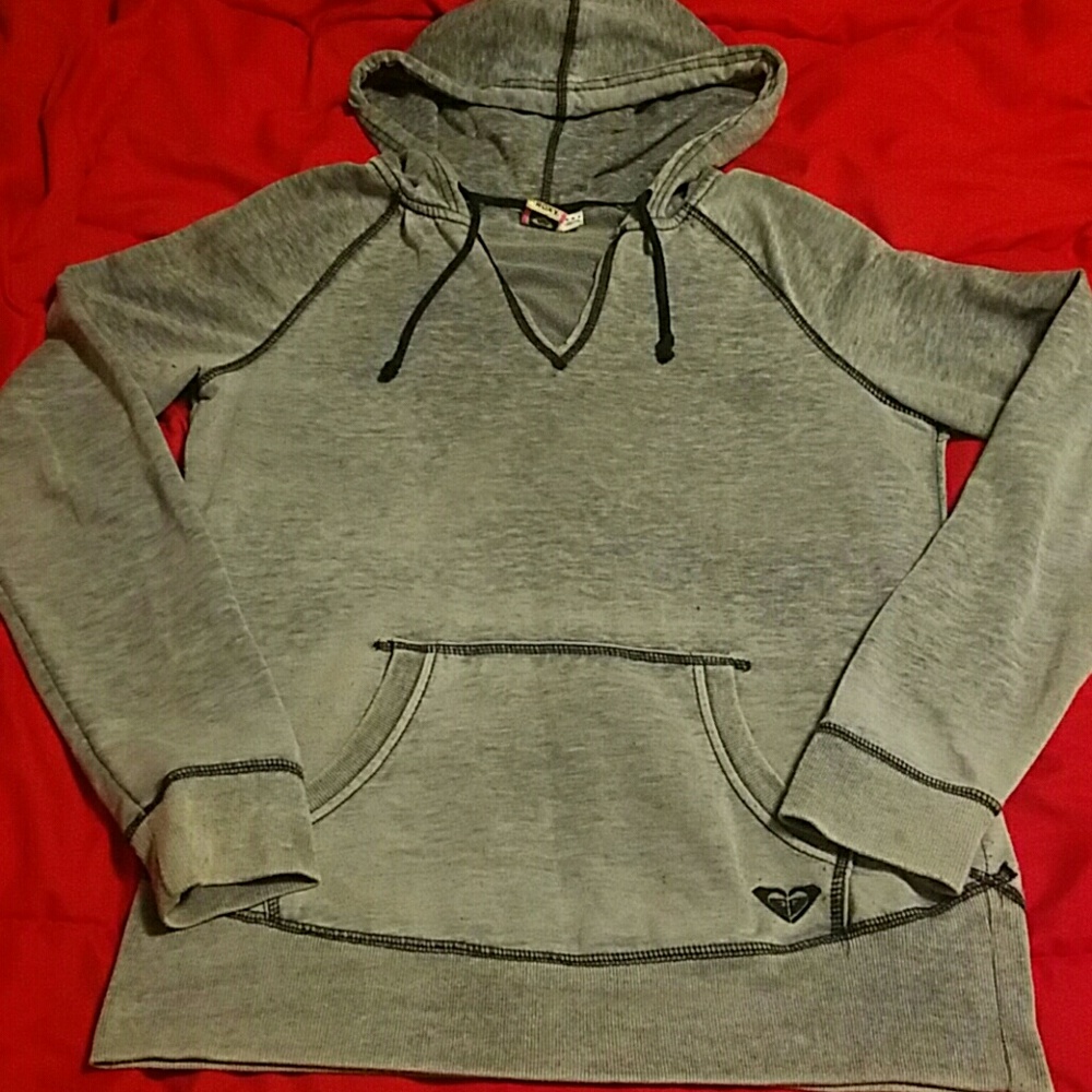 Gray Roxy lightweight hoodie