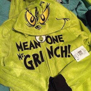 Grinch adult onesie pjs
