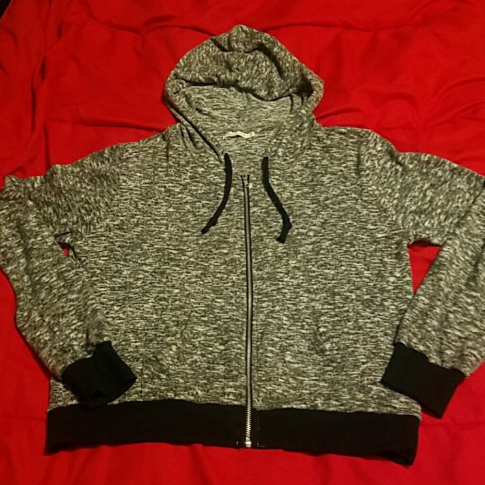 Go to Mercari  Gray zip up hoodie