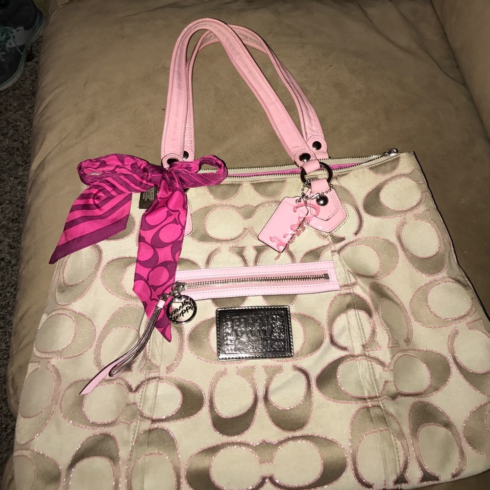 Large Pink Coach purse