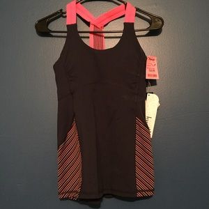 Navy blue/coral Kyodan tank top