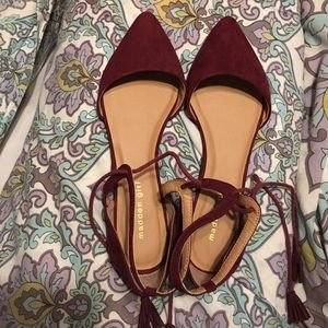 maroon flats