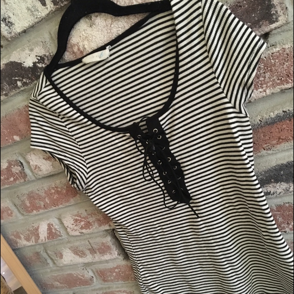 Stripe Tie Up Tee