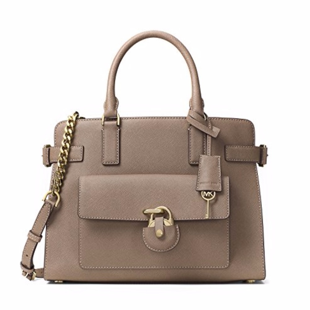 Michael Kors "Emma" satchel in Dark Dune