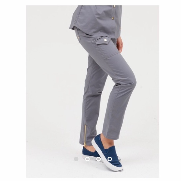 skinny cargo scrub pants