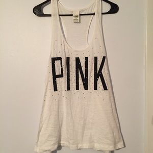White/bling VS PINK tank top