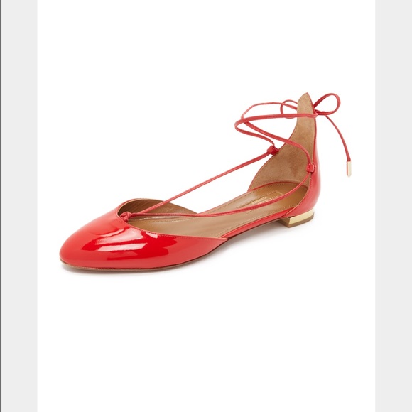 aquazzura Shoes - Aquazurra red lace up flats aquazzura Shoes - Aquazurra red lace up flats