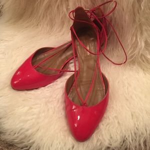 aquazzura Shoes - Aquazurra red lace up flats aquazzura Shoes - Aquazurra red lace up flats