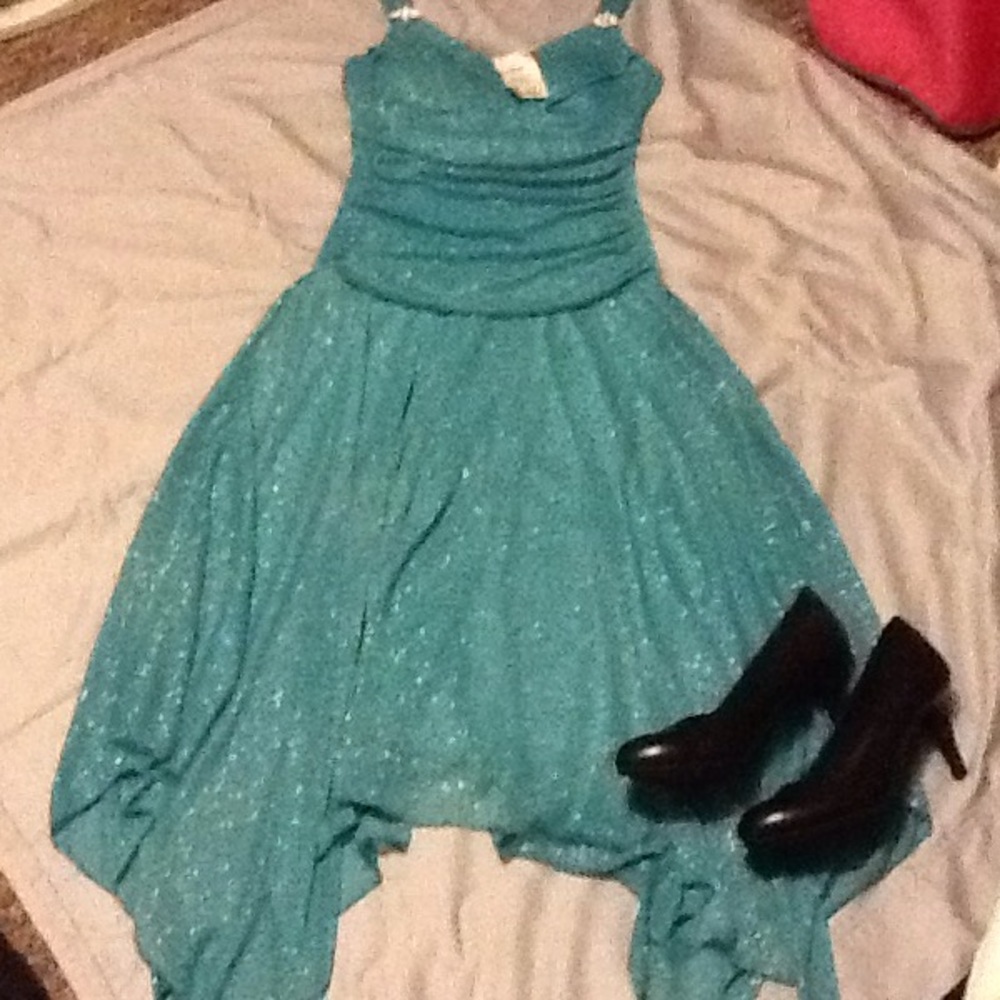 Turquoise Glitery Dress