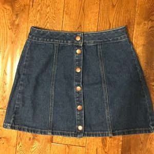 Brandy Melville Button Up Denim Skirt
