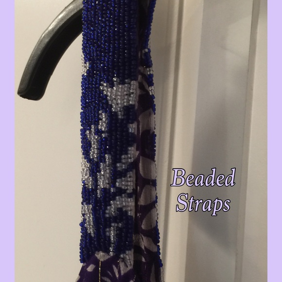 Maxi dress with beaded shoulder straps NWOT - Picture 2 of 4