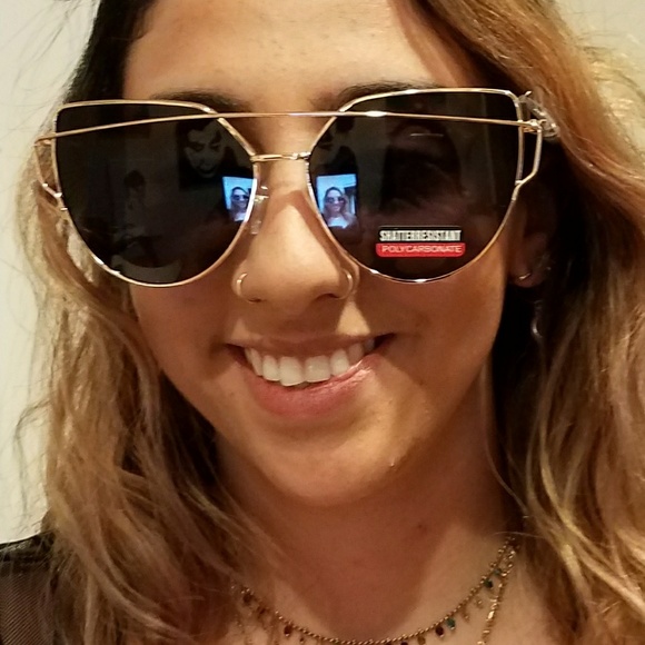 Oversize Sunglasses Cat Eye flat lens - Picture 2 of 4