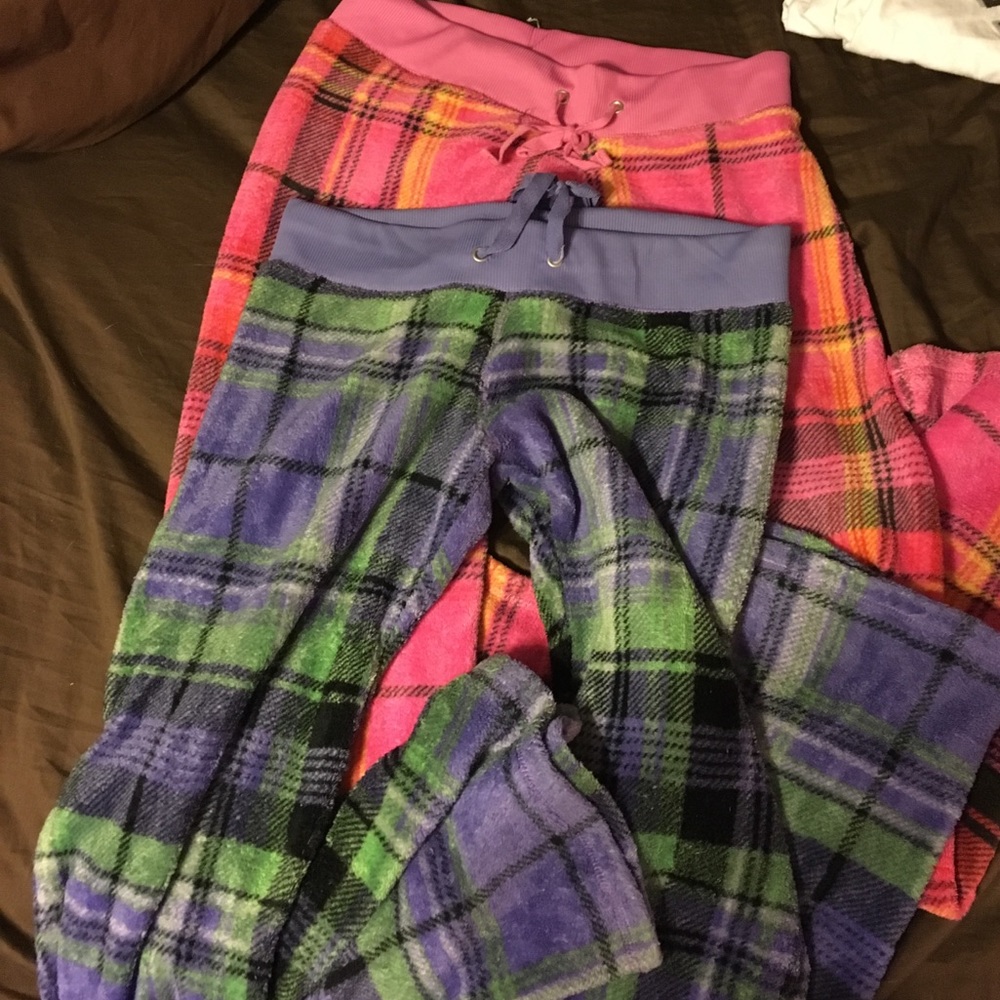 2 Pairs of Fuzzy Pajama Pants