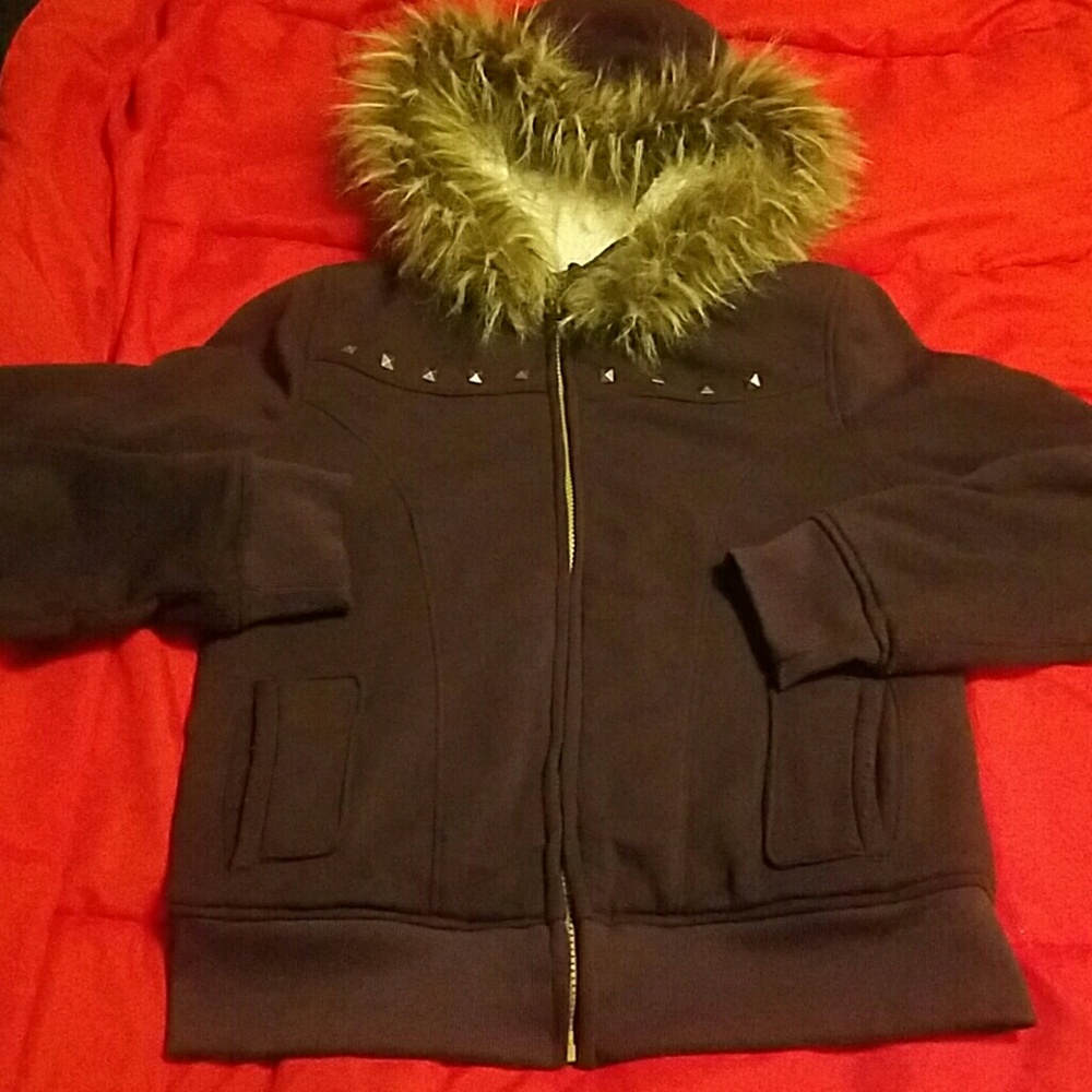 Go to Mercari Purple jacket with fur hood