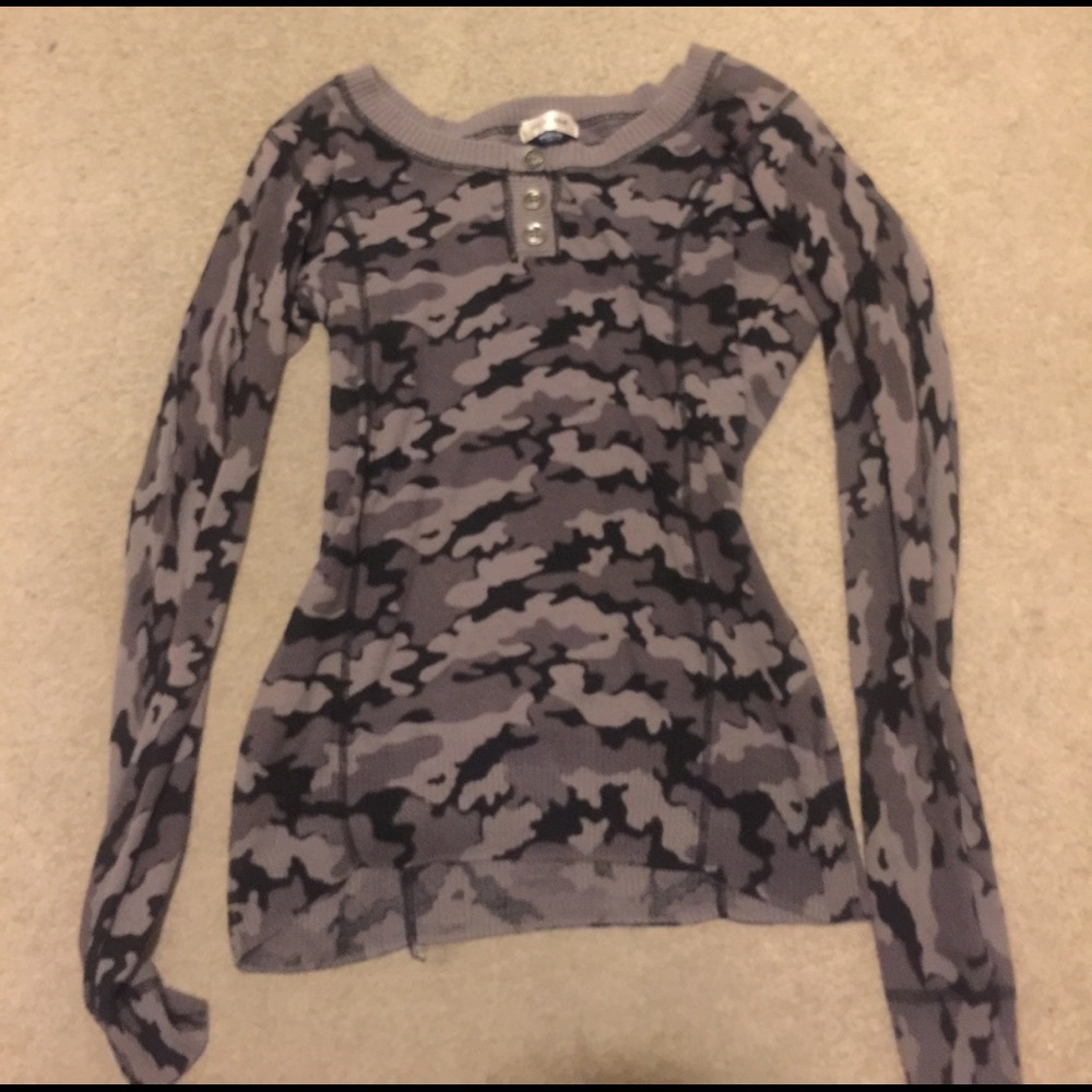 fitted camo sweater