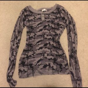 fitted camo sweater