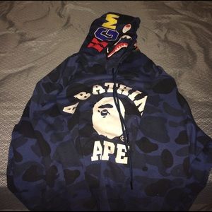 Blue bape hoodie