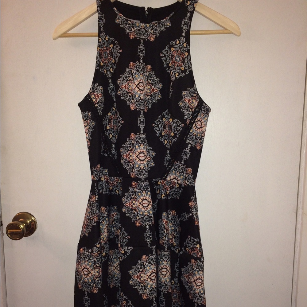 Black patterned dress