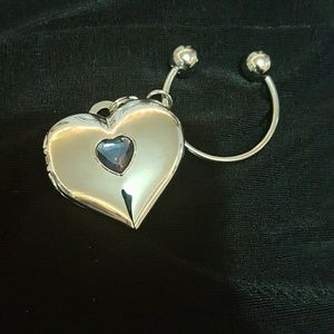 Heart photo keychain