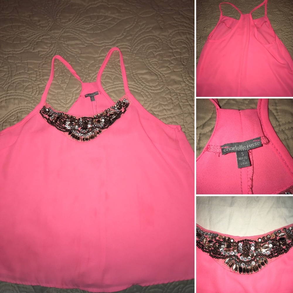 Chatlotte Russe Pink Flowy Top