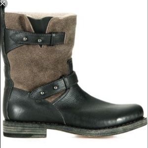 Rag & Bone Shearling lined Moto Boots