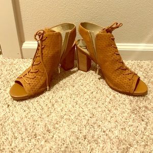 Brown high heel sandals