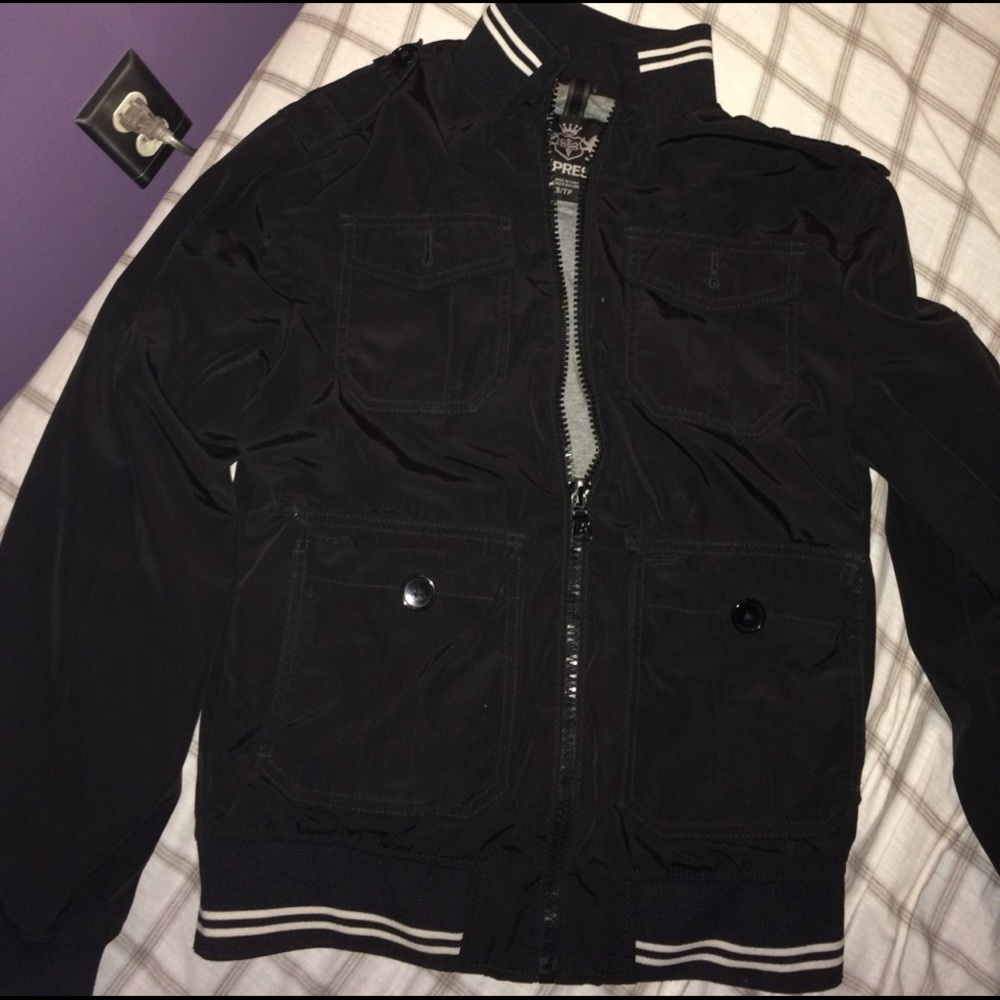 Express Women's XS Black Utility Bomber Jacket
