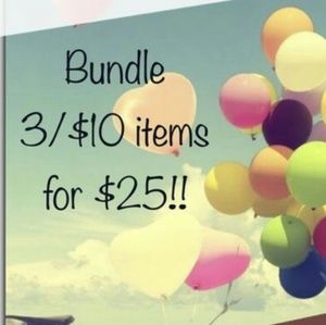 Pick 3 items $10 or less for $25