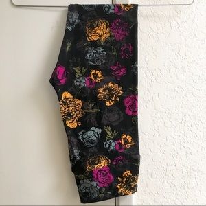 HTF Rare LuLaRoe OS Floral Leggings