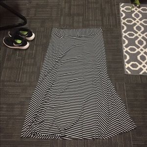 Black & White Striped Maxi Skirt!