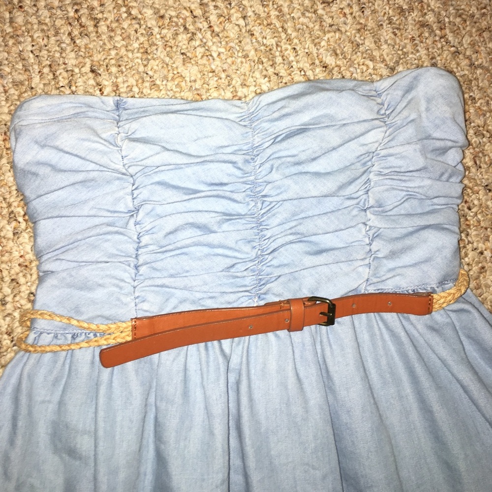 Zara Trf Chambray Dress - Picture 2 of 6