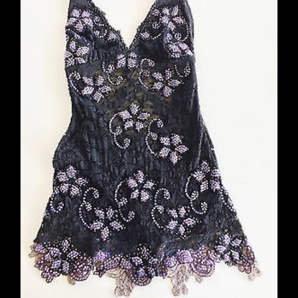 Nurielle Couture Dress Swarovski Crystals Size S