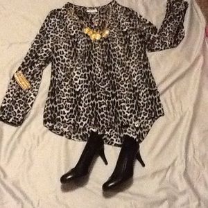 Animal print blouse