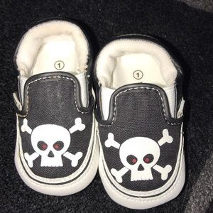 Baby Infant Vans Skull Shoes Booties Size 1