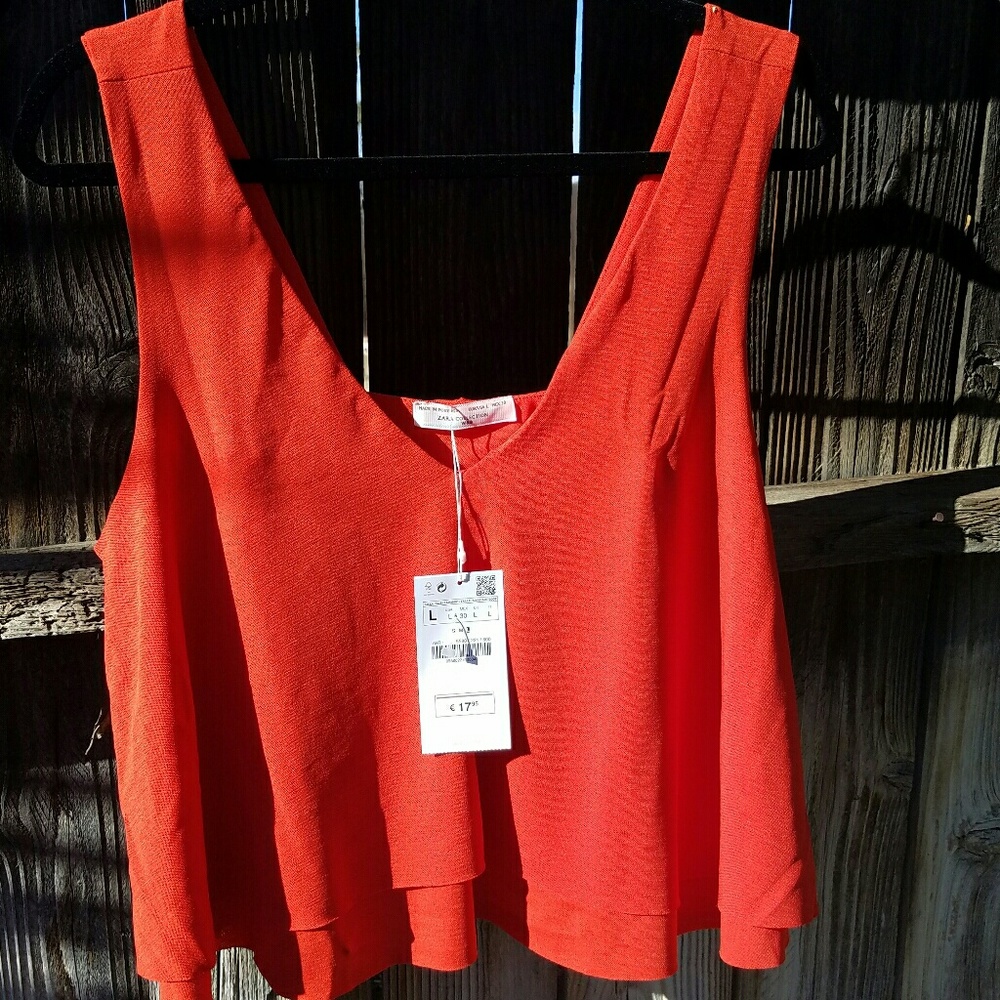 Zara Orange Spring Shirt