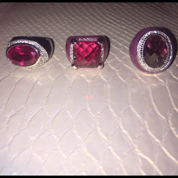 Charles Winston Sterling Silver Rings Size 8 - Picture 2 of 3