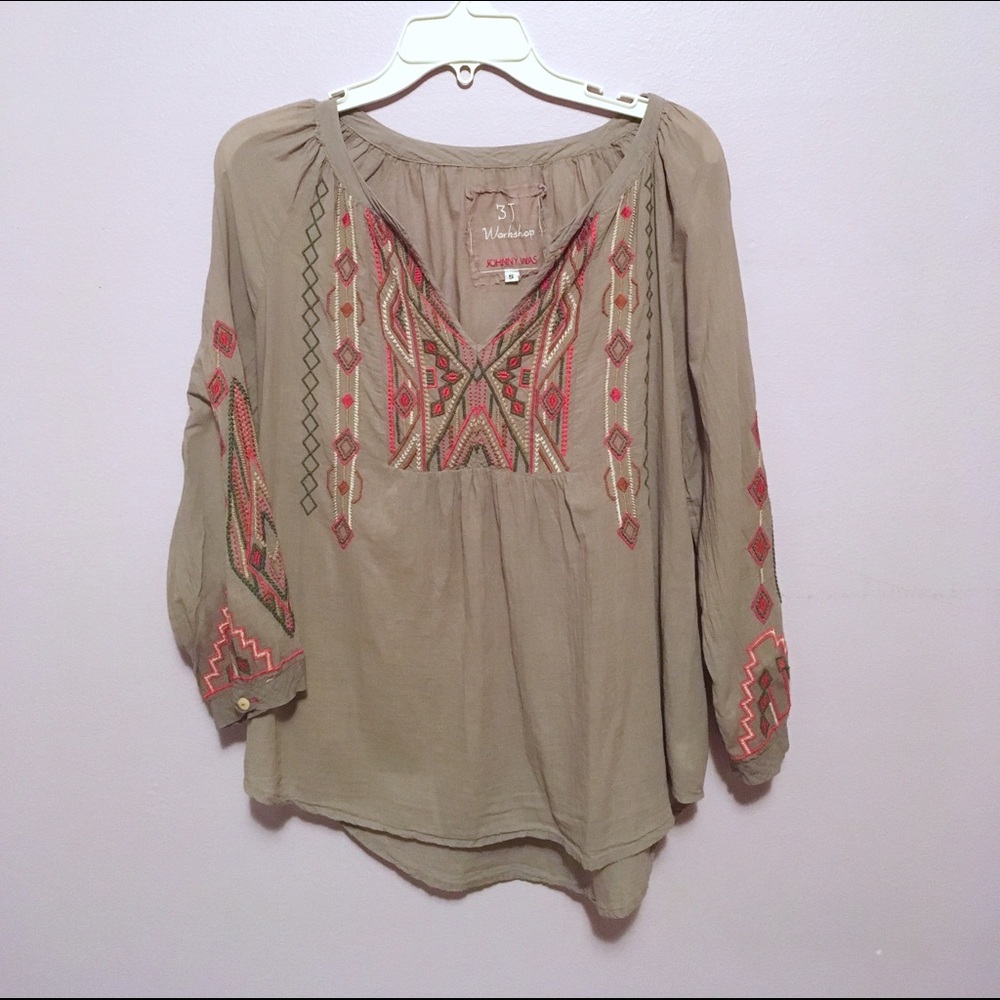 johnny was embroidered tunic