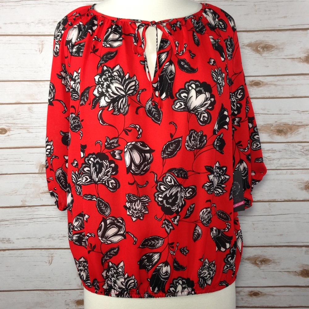 {Vince Camuto} Floral Print Self-tie Blouse, $79